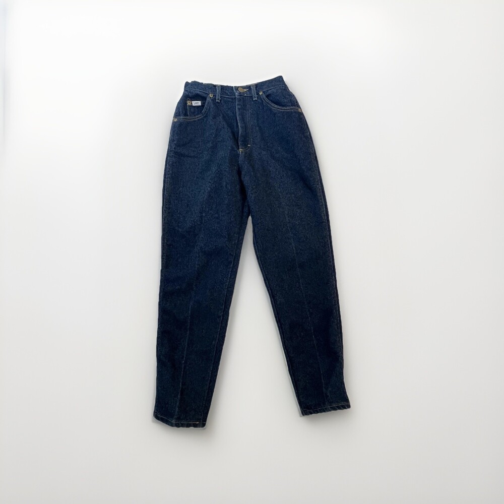 Vintage Lee Pepper Mom Jeans Womens 26 High Waist Tapered Blue 90s XS